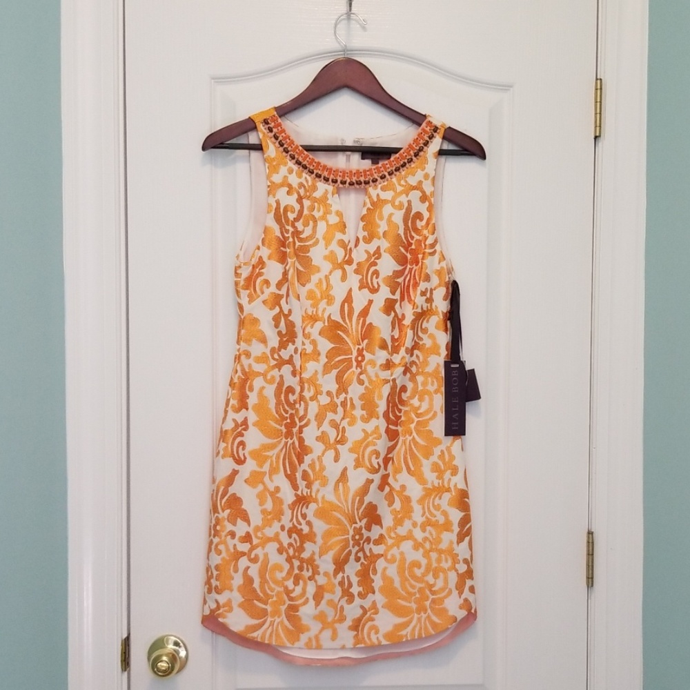 Hale Bob Alanis Embroidered & Beaded Dress